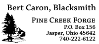 Bert Caron, Blacksmith - Pine Creek Forge